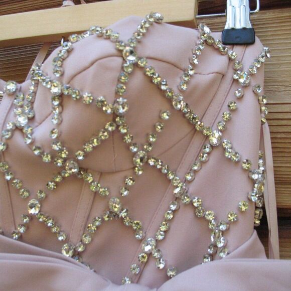 MAC DUGGAL 2294 Strapless Crepe Embellished Bustier Gown With Bow - Picture 10 of 15